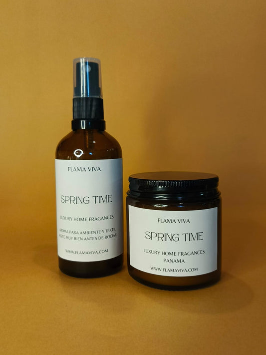 Kit de Aromaterapia (Vela + Spray) 3.2oz - Flama Viva - Velas, Aromas & Decor