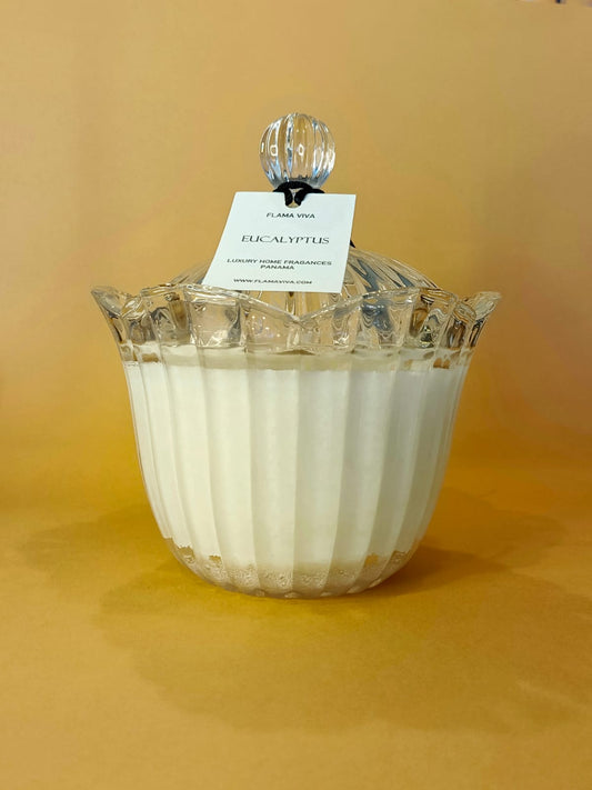 Vela Fiore XL, 18 oz, 3 mechas, cera de soya.