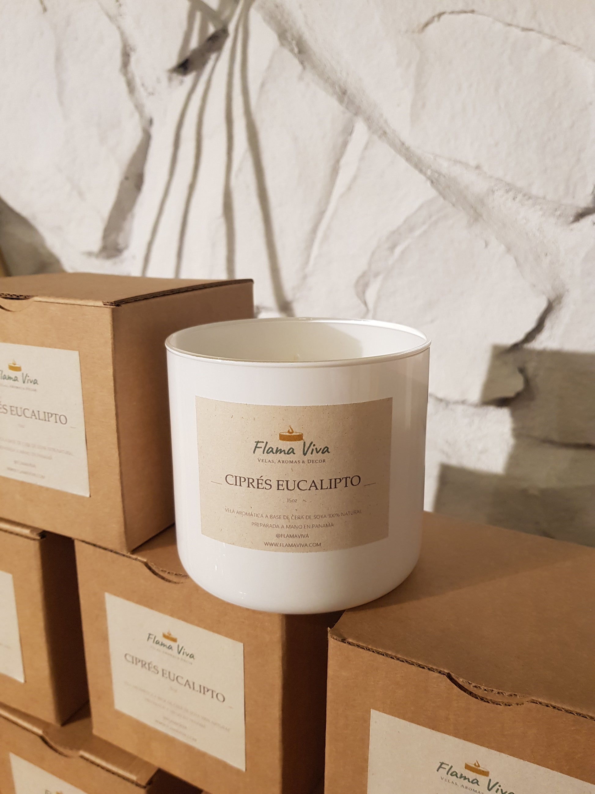 Vela 3 Mechas 15oz - Flama Viva - Velas, Aromas & Decor