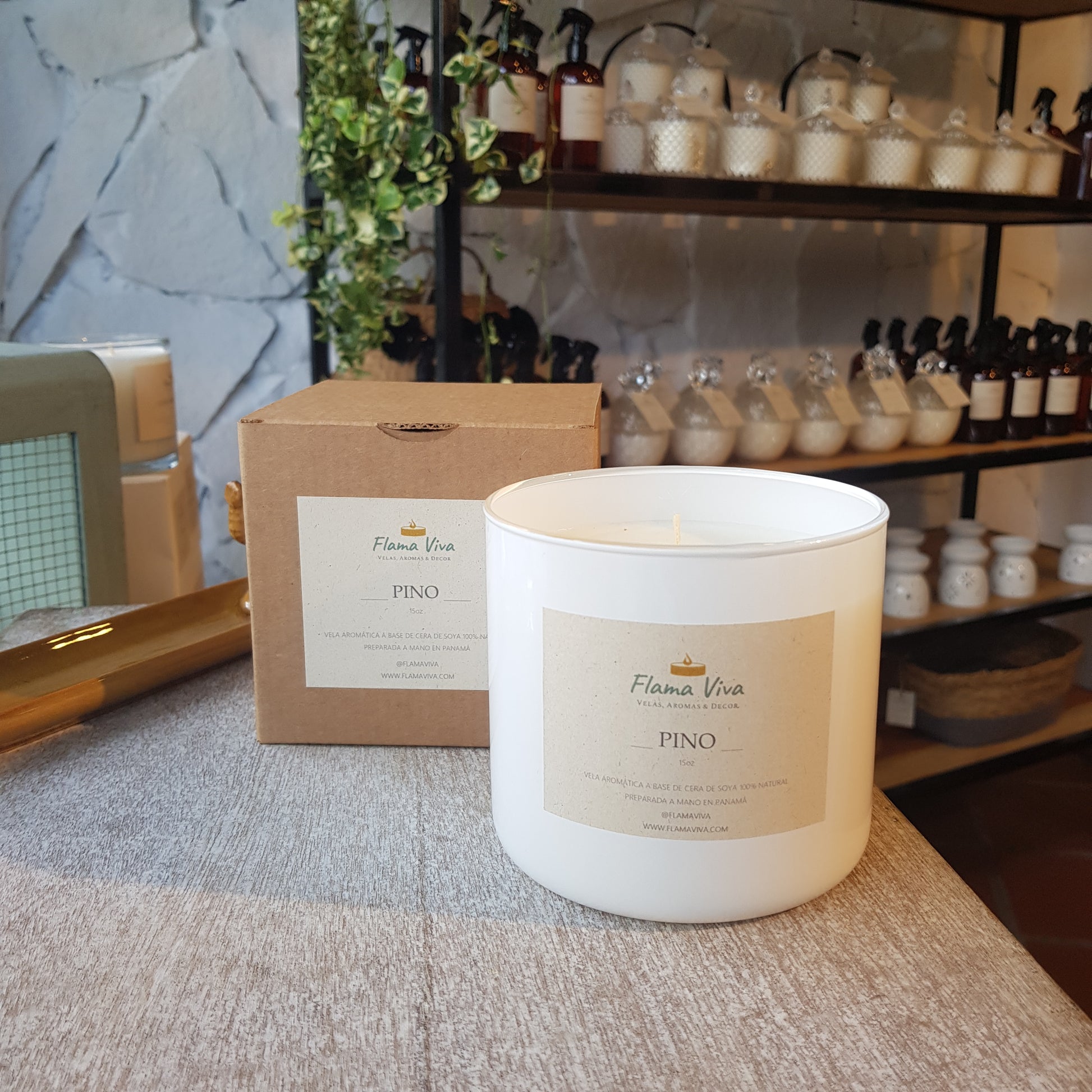 Vela 3 Mechas 15oz - Flama Viva - Velas, Aromas & Decor